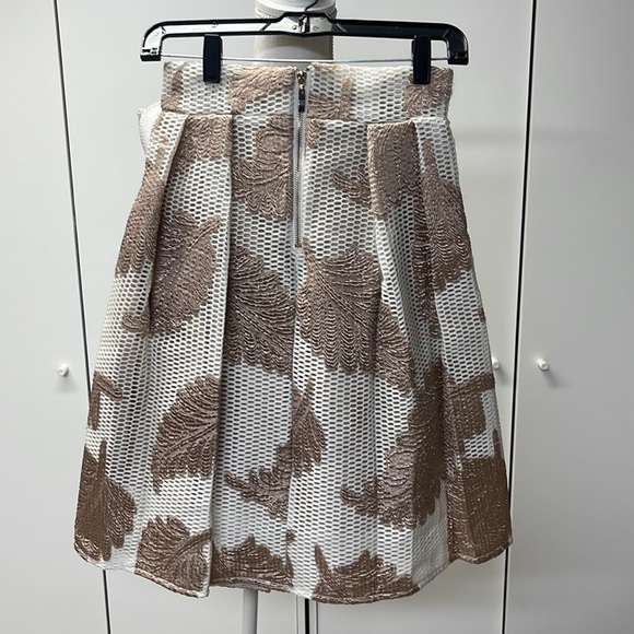 NWOT EYEDOLL Mesh pleated skirt w/ rose gold pattern size 4/36 designed in Paris - Picture 5 of 7